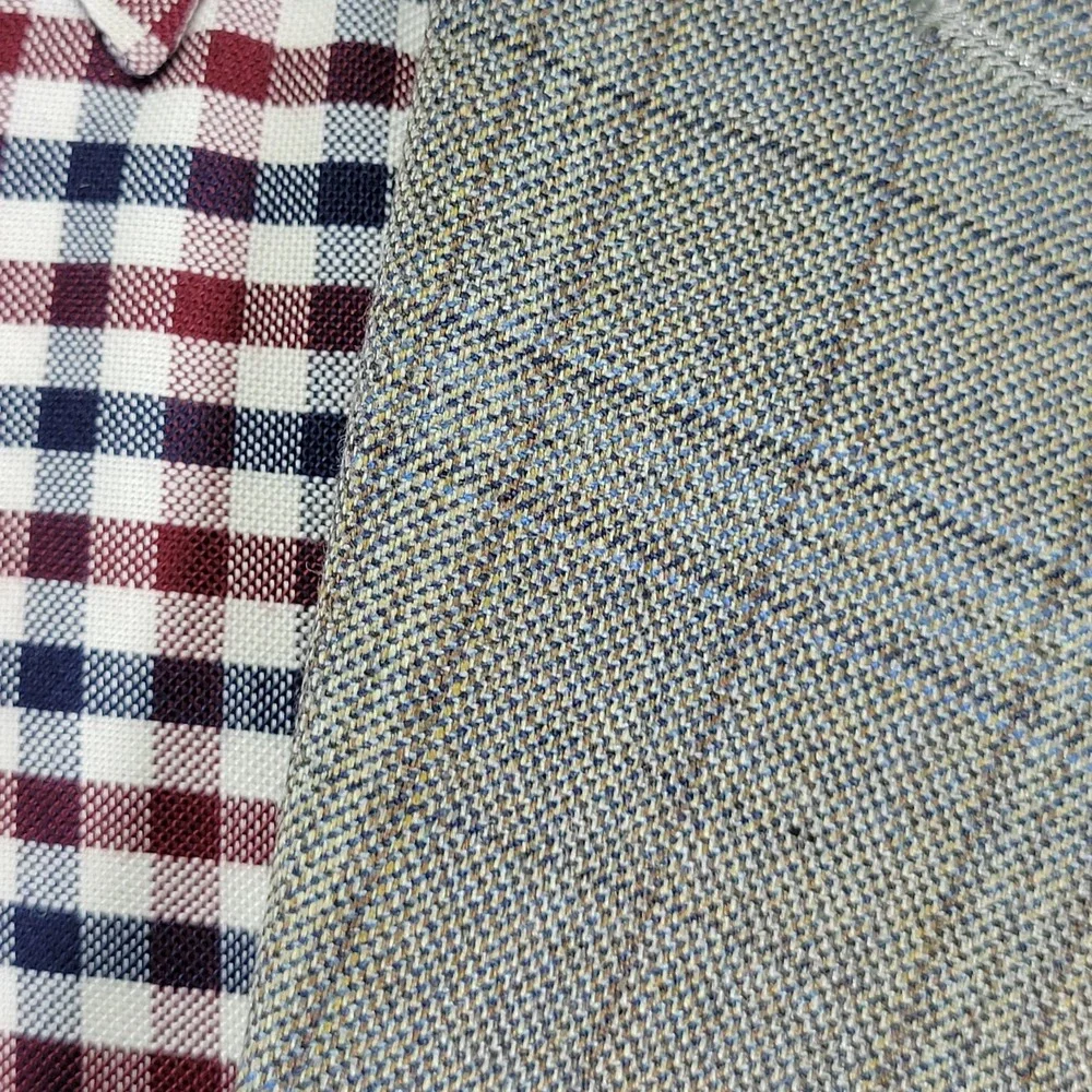 Joseph Feiss Men's Sport Coat Blazer Two Button Brown Plaid‎ Wool Classic 46R